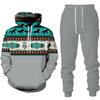 Ethnic Style 3D Print Hoodies Pants Sets Men's Fashion Sweatshirts Hoodie Sweatpants Two Piece Suits Tracksuit Man Clothing