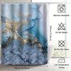 4-Pack Marble Shower Curtain, 3D Fabric Bathroom Curtain With Hooks, Flannel Toilet Seat, Non-Slip Rug