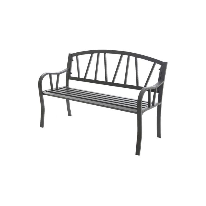 Banc En Fer Couleur: Anthracite 123x53x86cm Pour Extérieur