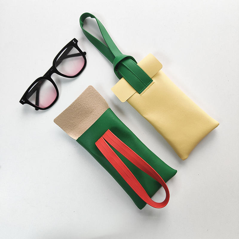 PVC Leather Sunglasses Letters Travel Portable Hanging Glasses Pouch Personalized Fashion Cosmetic Bags Glasses accessories