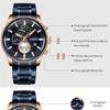 CURREN Men's Calendar Watch with Steel Business Waterproof Quartz Watch