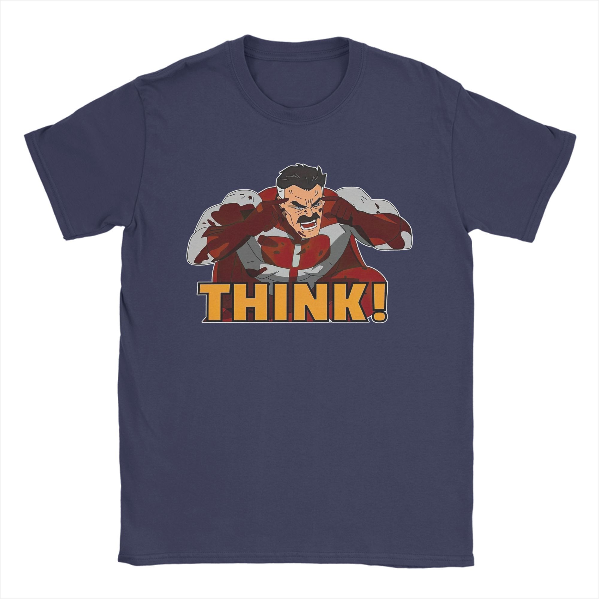 

Чоловічі футболки Invincible Omni-Man Think Бавовняні топи Злі футболки з коротким рукавом з круглим вирізом Партійні футболки M