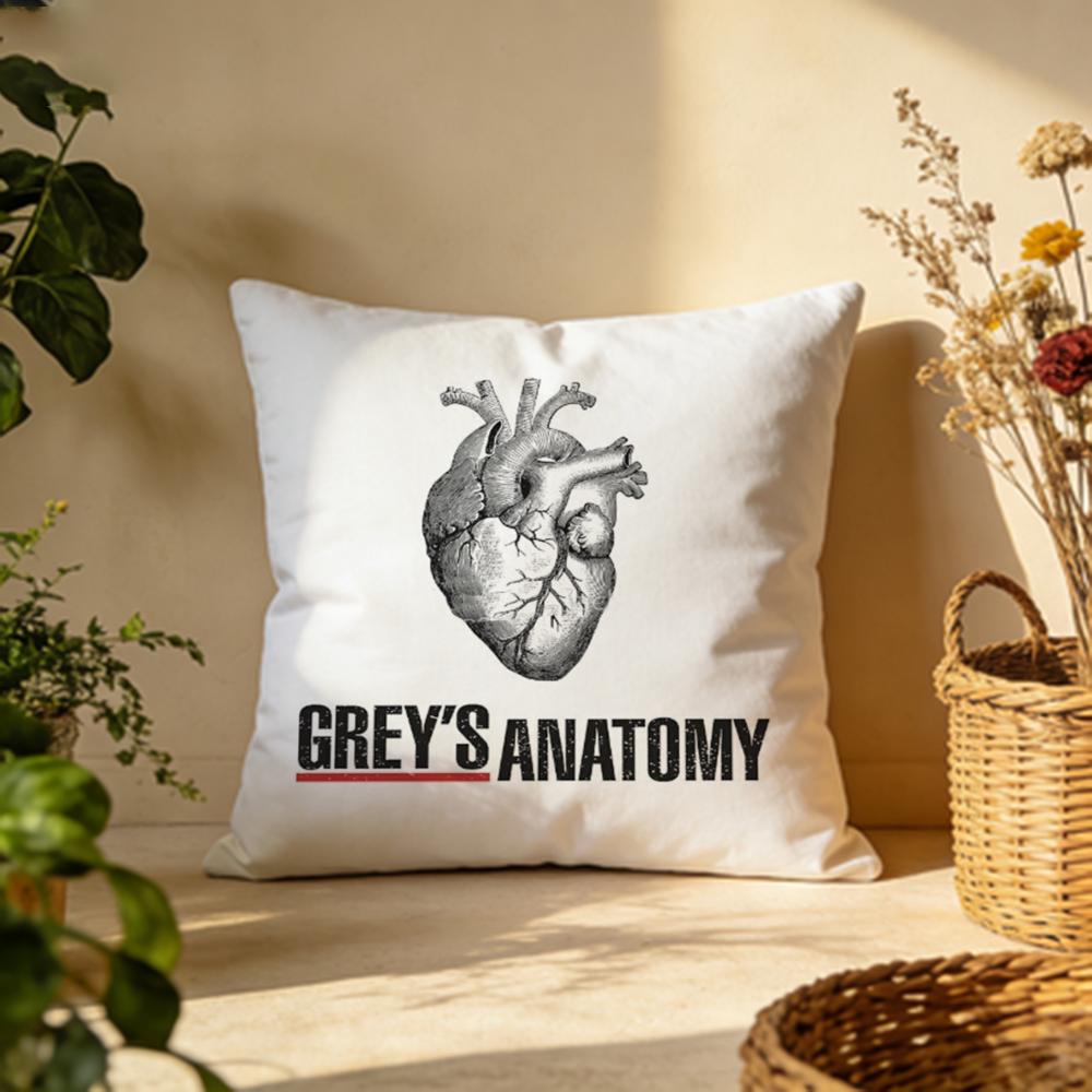 Popular GGGreys Anatomyful Cushion Cover Versatile DoubleSided Pillow Case Fit for Sofa Bed Car  Daily Decor