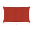 VidaXL Shade Sail 160 G-m² Red 2x5 M HDPE