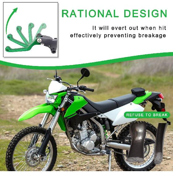 Motorrad Bremskupplungshebel Schwenkhebel Set Verstellbar CNC für KLX 300 KLX300 KLX300SM 20-24 KLX230 KLX230R KLX230SM 20-23 KLX125 10-16 KLX250