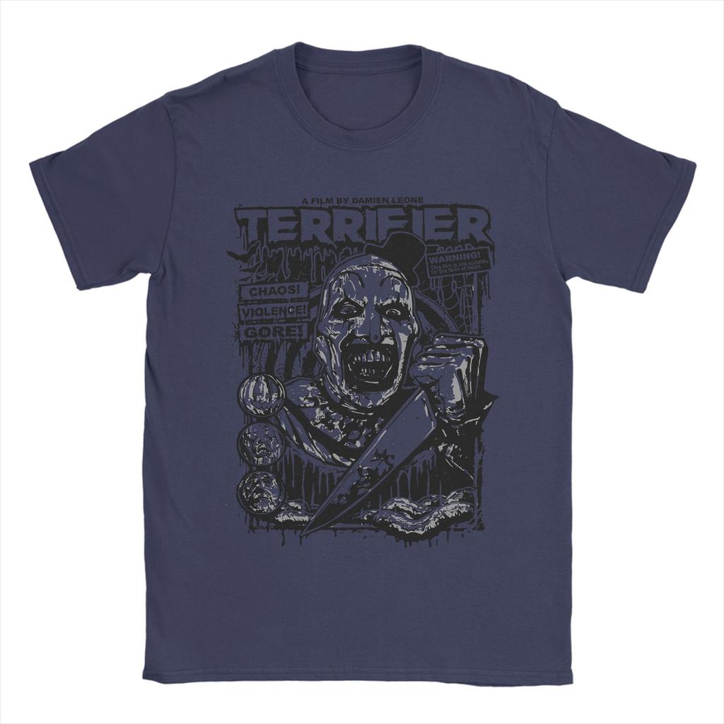 Funny Terrifier Clown Horror Film TShirt for Unisex Crewneck Pure Cotton T Shirts  Short Sleeve Tee Shirt Plus Size Clothes