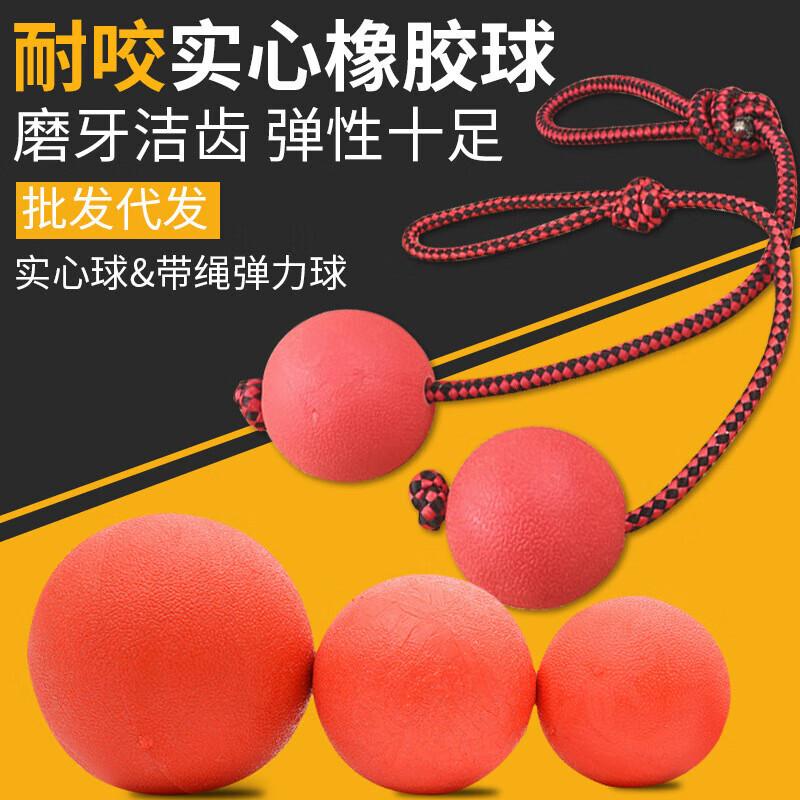 Ceyu Durable Rubber Dog Training Ball with Rope