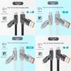 100w Fast Charging Multi Cable For Apple Huawei Xiaomi With Lightning And Typec Connectors