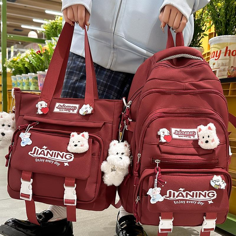 School bag Children's elementary school students Girls Junior high school students High school students Two-piece set Backpack