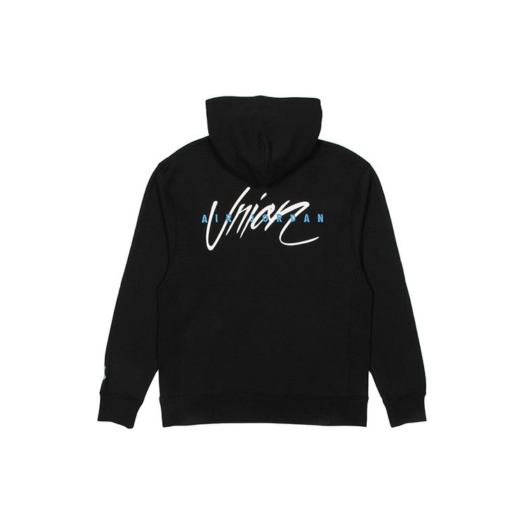 Air Jordan X Union LA Co-Branded Printed Hoodie Men Tops Black CV1349-010