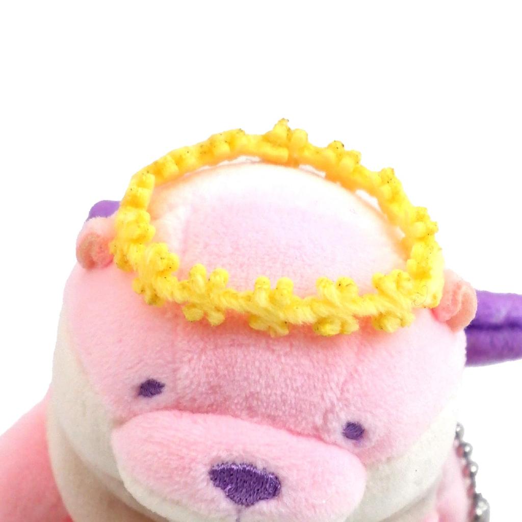 Morisaka Global Mochi Kawauso Fairy Mini Pink 7 X 6 X 14 Cm Otter Plush Toy Fairy Pastel Stuffed Animal Photography Healing Soft To the Touch Cute