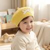 Soft Children Knitted Beret Elastic Beanie Cap Stylish Bow Embroidery Painter Hat  Gift