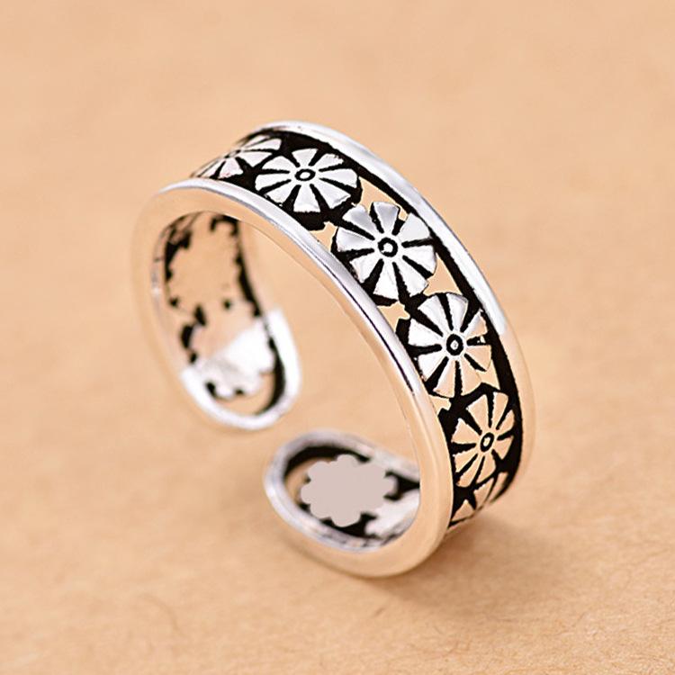 Opening Vintage Ring Female Simple Cold Wind Adjustable Index Finger Ring Small Fresh Personalized Finger Ring
