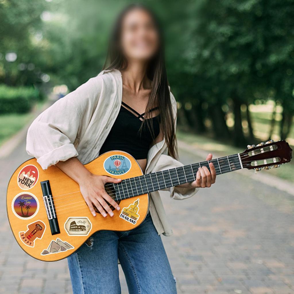 100 Waterproof Travel Doodle Stickers for Car, Phone, Computer, Photo Album, Guitar, and Notebook Diaries