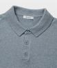 MANNERGRAM Upw Washable Cotton Polo Short Sleeve Knit Mogador Blue