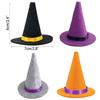 4PCS Halloween Prop Miniature Witch Hat Wine Bottle Hats Small Hats  Halloween Decoration