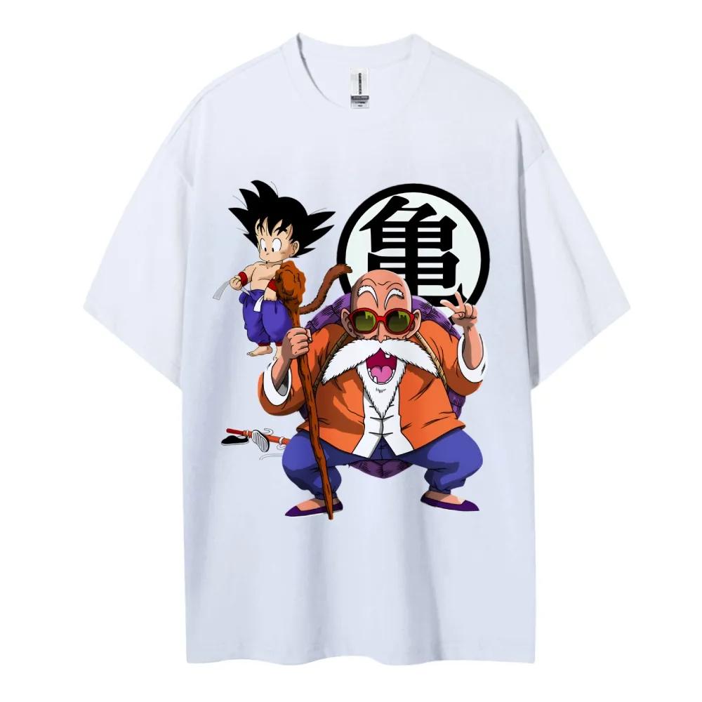 Dragon Ball Tshirt Mens Pure Cotton Casual Round Neck Tshirt Short Sleeve Clothing Summer Sports Casual Short Sleeve Top