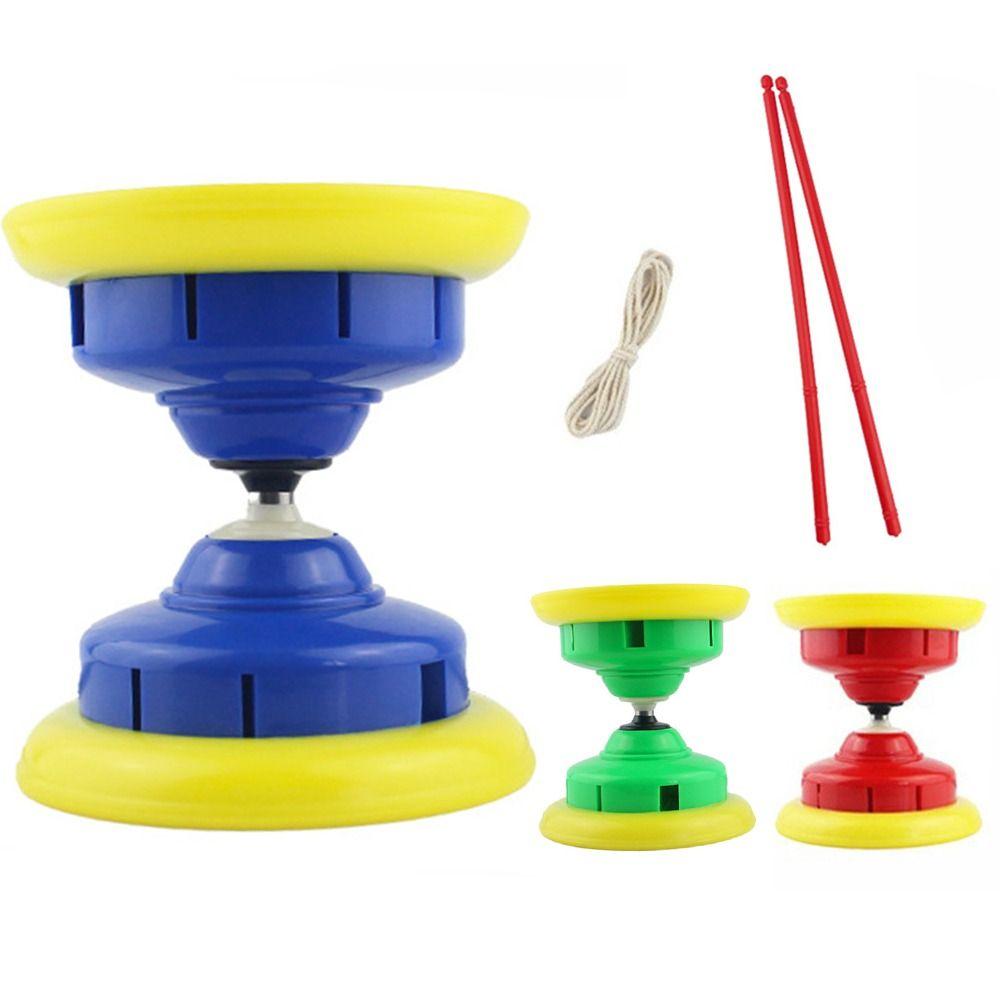 Leather Chinese Yoyo Diabolo Set Bowl Shape Diabolo Toy Portable Chinese Diabolo Child