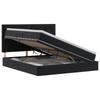 Storage Bed with Mattress Black 160 X 200 Cm Velvet
