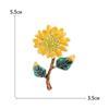 1PC Sunflower Brooch High-End Fashion Exquisite Plant Brooch for Women Men Wedding Office Elegant Flower Brooch Pins Gift
