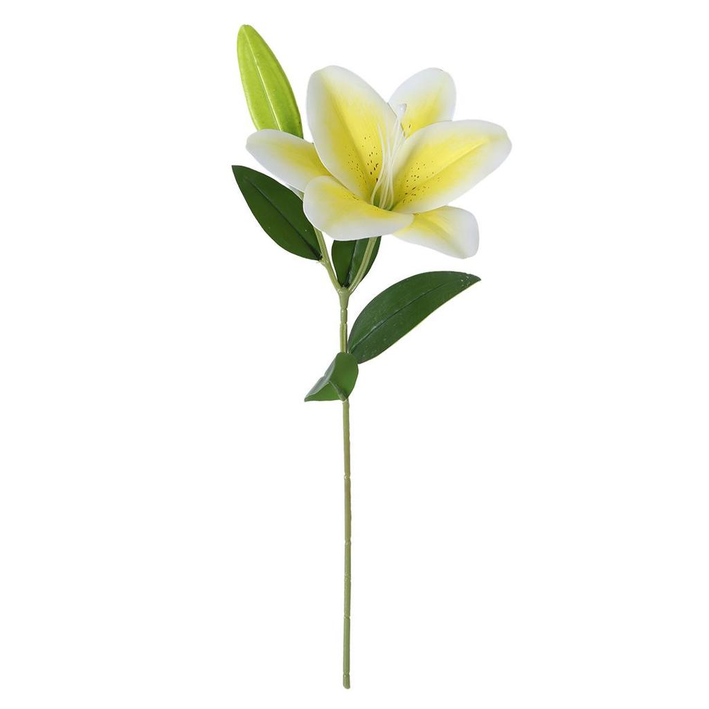 Water Washable Long Stem Lily Faux Flower Arrangement for Tabletop and Wedding Decoration