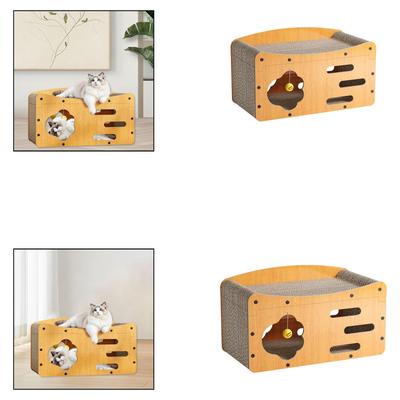 Cat Scratcher House Kitten Toy Playing with Teasing Ball Sturdy Gift Prevents Furniture Damage Cat Scratch Bed Scratching Bed