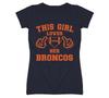 Dieses Mädchen liebt ihr Denver Broncos Football T-Shirt Herren Damen T-Shirts Top