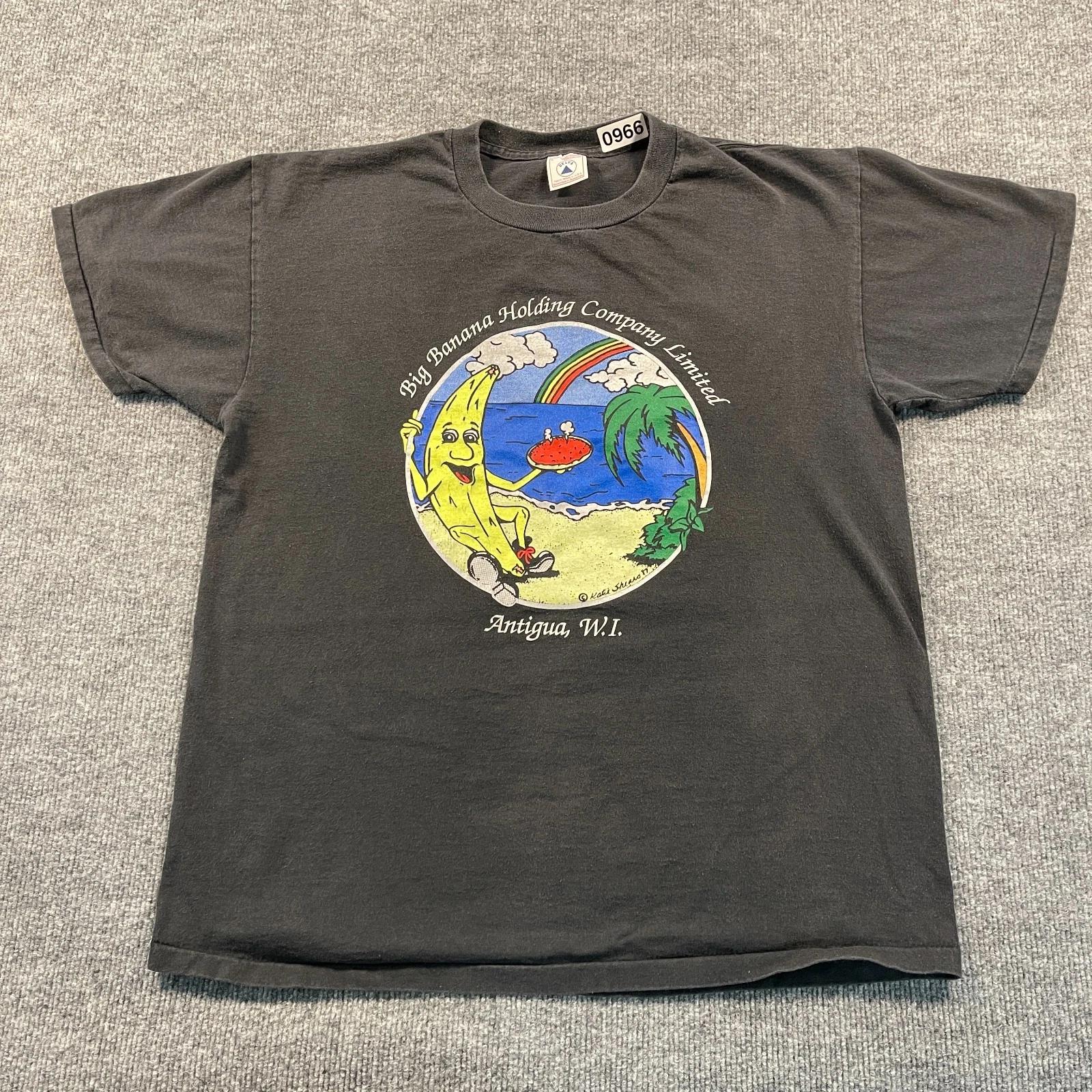

Vintage 1987 Naughty Big Banana Holding-Co Beach Shirt Large 21x27 4XL
