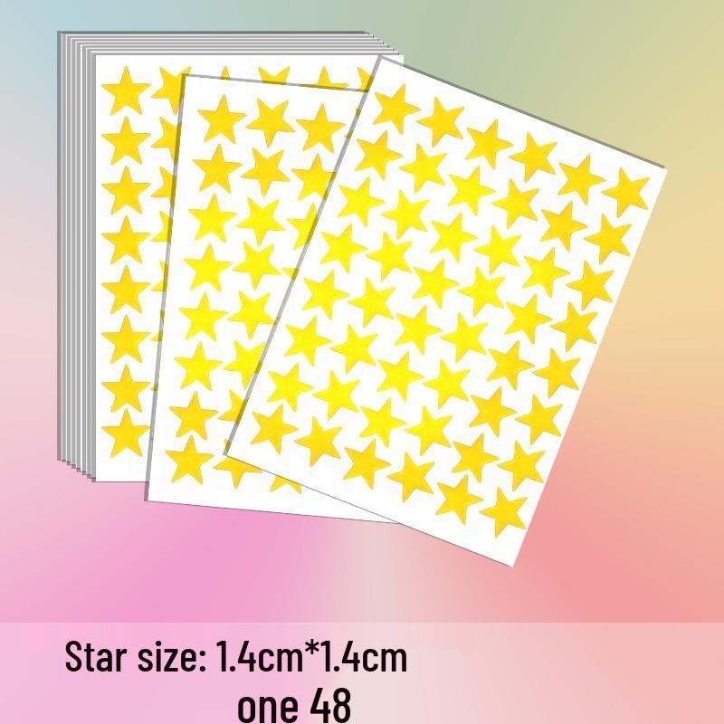 Five-Pointed Star Reward Stickers for Kindergarten - Teacher and Student Self-Discipline Chart