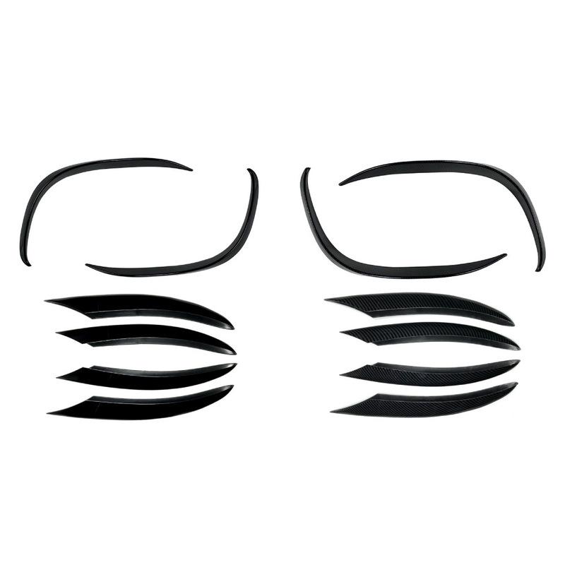Fog Light Canard Front Bumper Splitter Spoiler for Mercedes Benz C Class W205 S205 A205 C205 C200 C220d C300 2018-