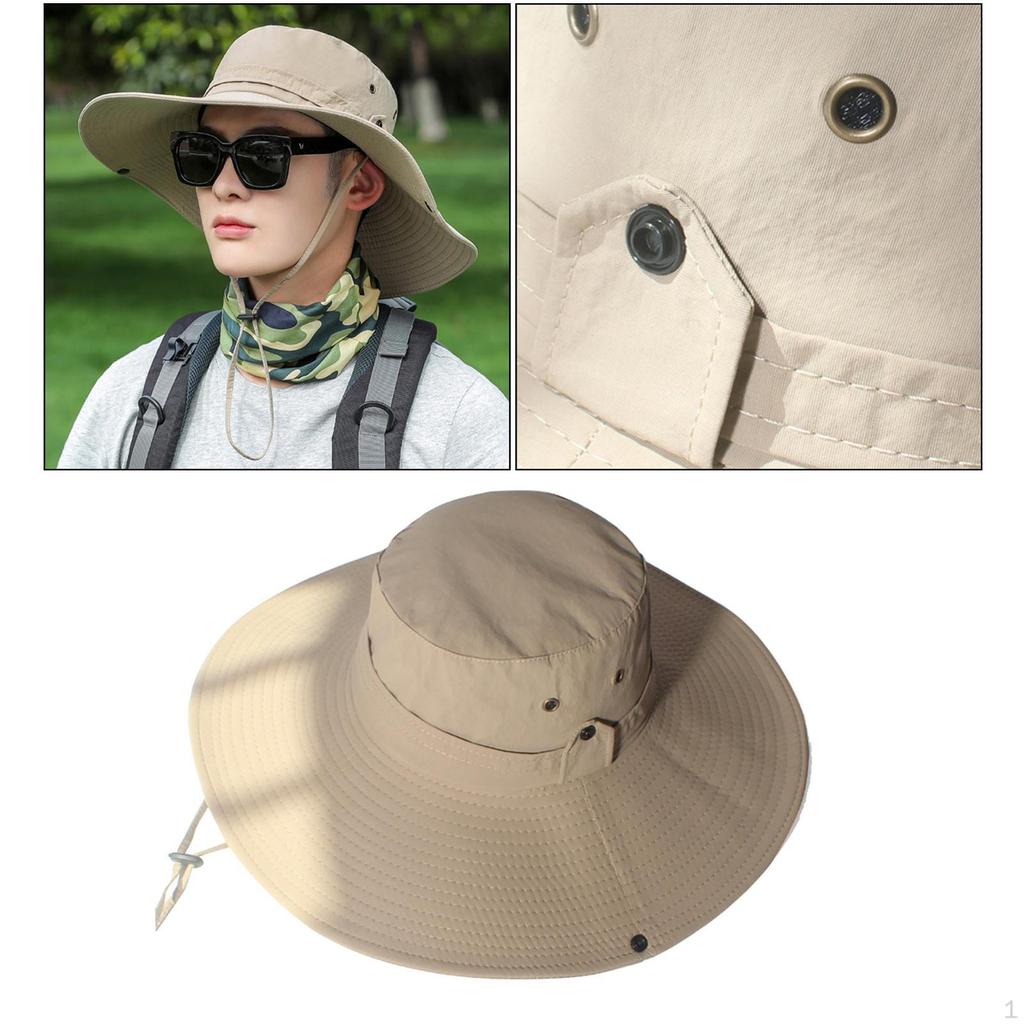 Adults Wide Brim Bucket Hat Breathable for Golf Cycling Fishing Hiking Hunting