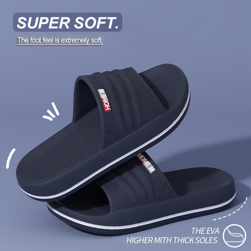 Men's EVA Thick Sole Non-Slip Indoor Slippers Breathable Lightweight Comfortable for Home Slippers Bathroom Durable Slipresistant Slippers