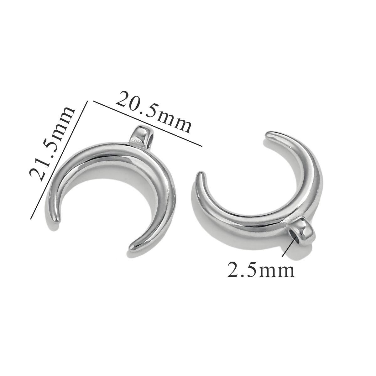 

Золотая полированная нержавеющая сталь, кулон-полумесяц - Не тускнеющий титановый полумесяц, аксессуар для DIY ювелирных изделий