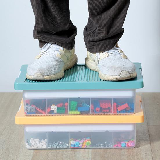 With Removable Cover Multi Compartments Large Capacity Transparent Art Craft Storage Organizer