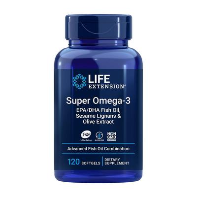 Super Omega-3 EPA/DHA Fish Oil Sesame Lignans & Olive Extract, 120 Softgels