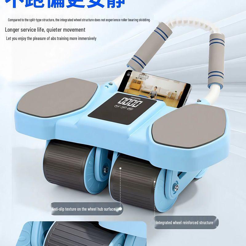 2025 Automatic Rebound 4-Wheel Ab Roller with Elbow Support
