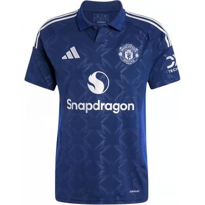 Manchester United SS24 Fashion Logo Polo Short Sleeve Away Football Shirt Men Tops Night-Indigo IU1390