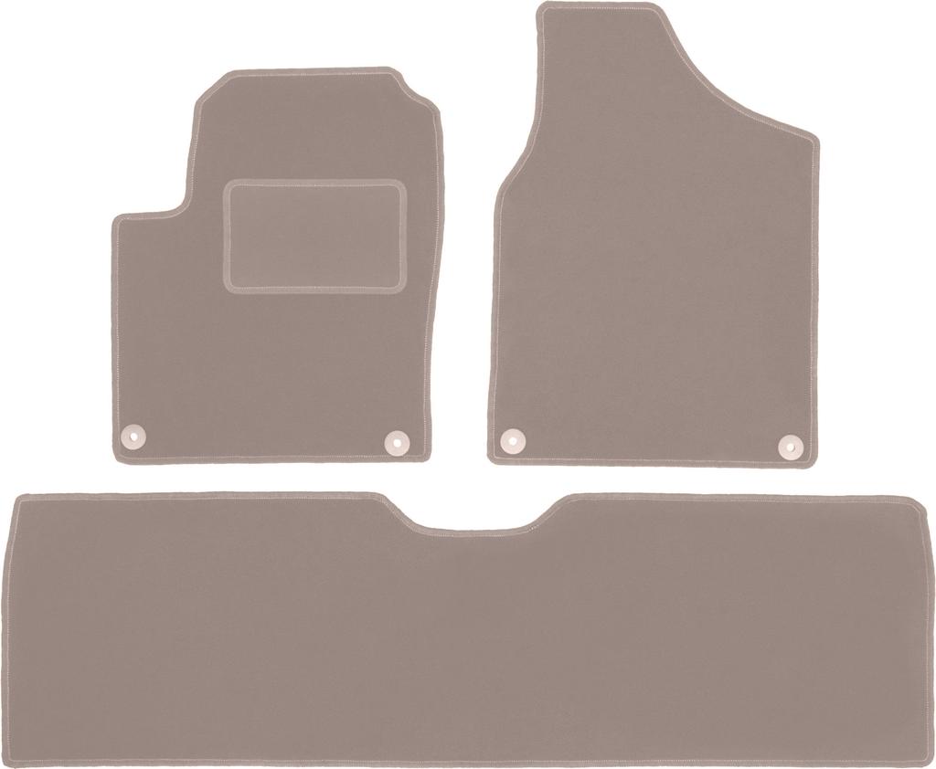 Beige velour floor mats for: Ford Galaxy MK1 minivan (1995-2006)