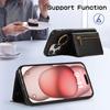 Ring Zipper Wallet Multi Card Flip Leather Case for iPhone 15 14 13 12 11 Pro Max XS MAX XR for Samsung S24 S23 S22 S21 S20 Ultra Plus A14 A13 A53 A54