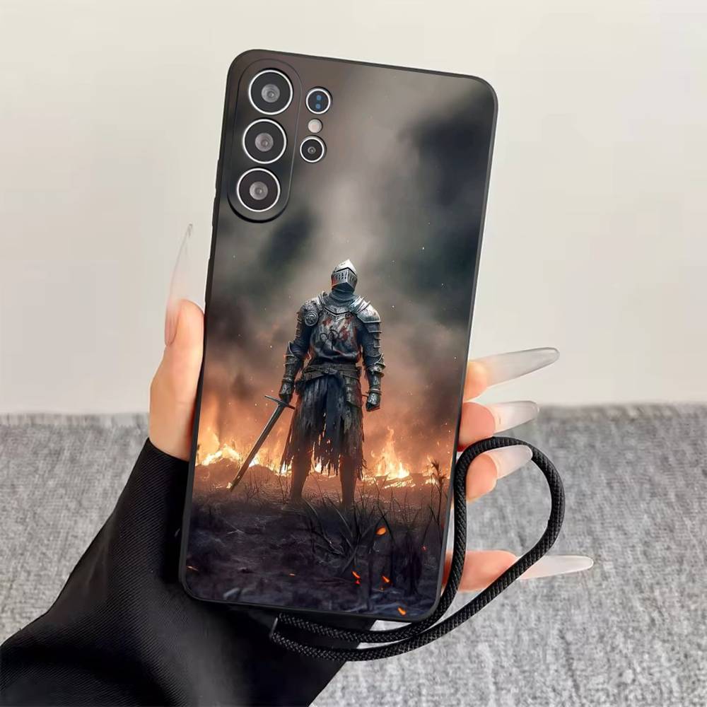 D-Dark S-Souls Phone Case Black Silicone Soft For Samsung S25,S24,S21,S22,S23,S30,Ultra,S20,Plus,Fe,Lite