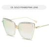 Metal Retro Oversized Sunglasses Women Sexy Cat Eye Luxury Sun Glasses Female Black Gradient Vintage Ladies