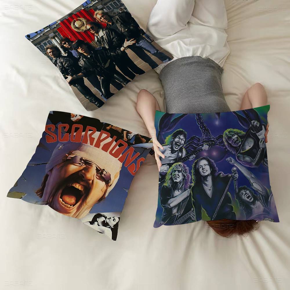 Classic Hard Rock Band S-Scorpions Personalized Pillow Cover Kids Bedroom Wild Party Decor Pillowcase Kid Birthday Shower Gift