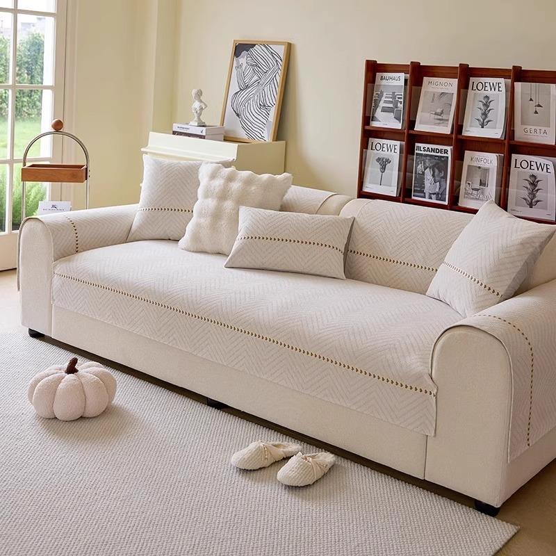 

Chenier Sofa Cushion Is Universal In All Seasons New Cream Wind Non-Slip Seat Cushion Solid Color Simple Sofa Cover Cloth 70*70cm
