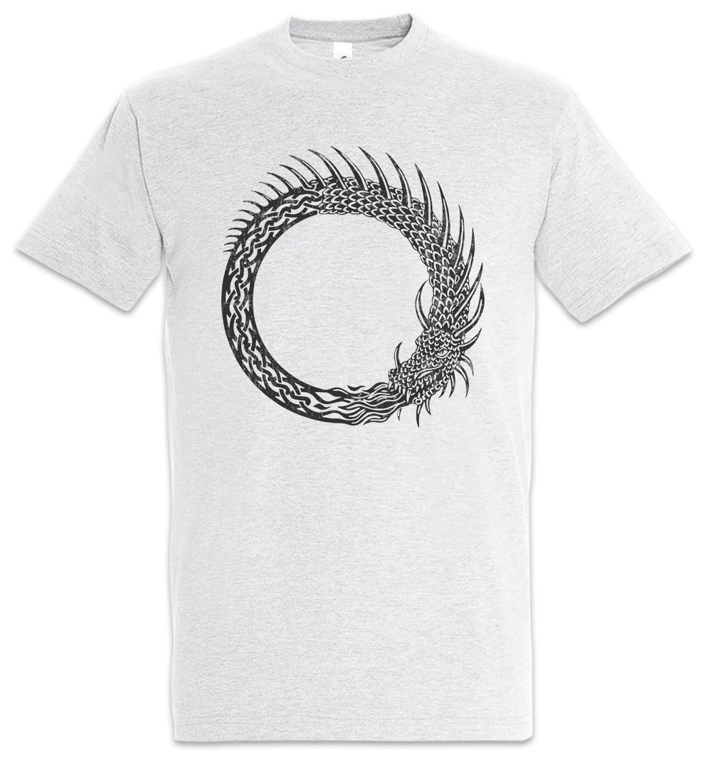 Norse Dragon Mens T-Shirt Dragon Symbol Vikings Tyr Odin Thor Mjölnir Loki 3XL