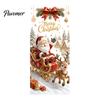 Santa Snowman Elk Stickers Christmas Window Clings, Cute Penguin Reindeer for Holiday Glass Clings Glass, Reusable Static PVC Decal Party Store Decor