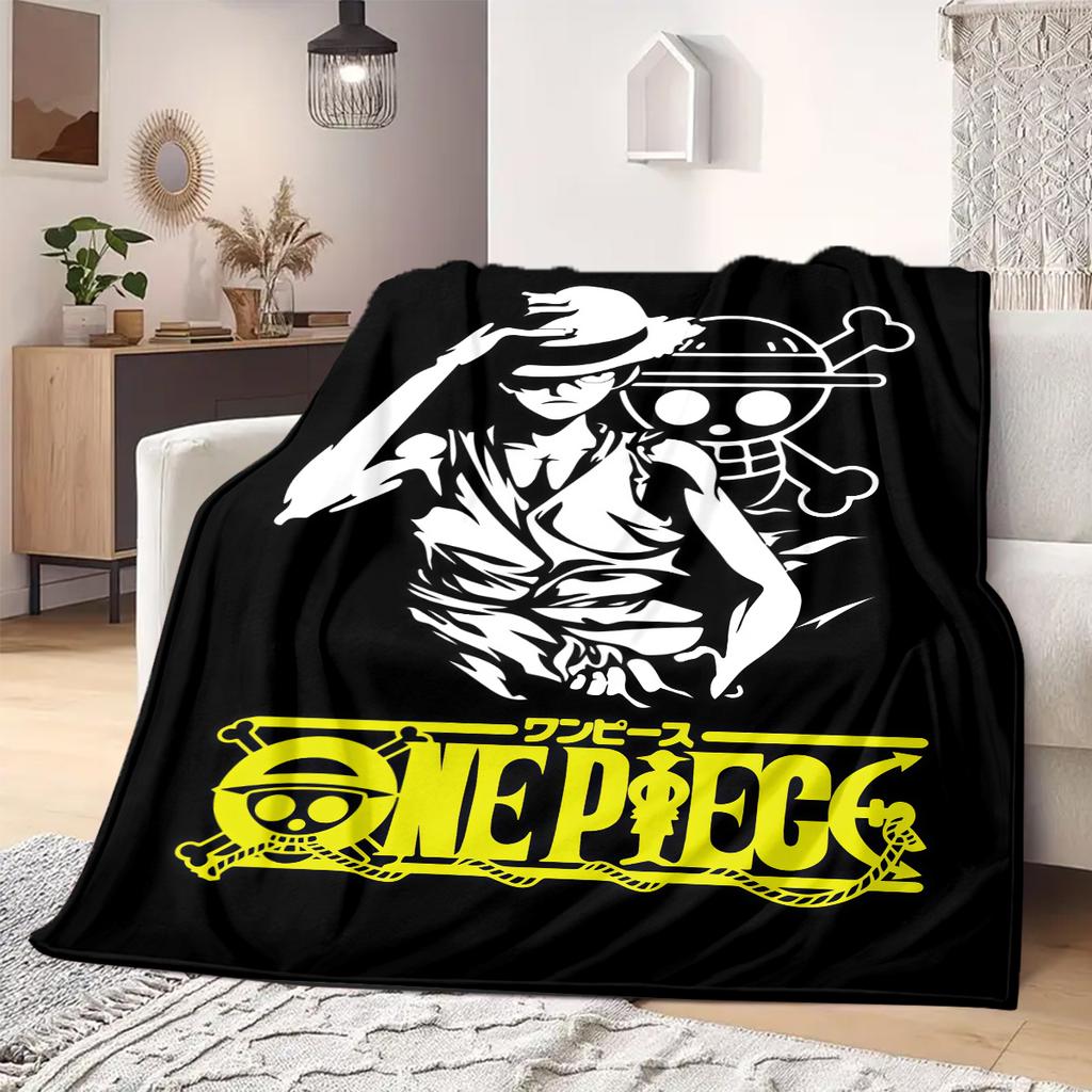 OnePiece Anime Print Blanket Warm  Comfortable Flannel Blanket Suitable for Bedrooms, Sofas, Beds, Chairs, Picnics, Travel