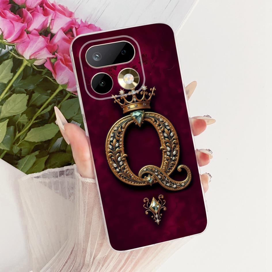 Case For Realme 16 Pro 5G Cover RMX5121 RMX5120 Luxury Initial Letter TPU Soft Silicone Phone Case For Realme 16 Pro+ 2026 Funda
