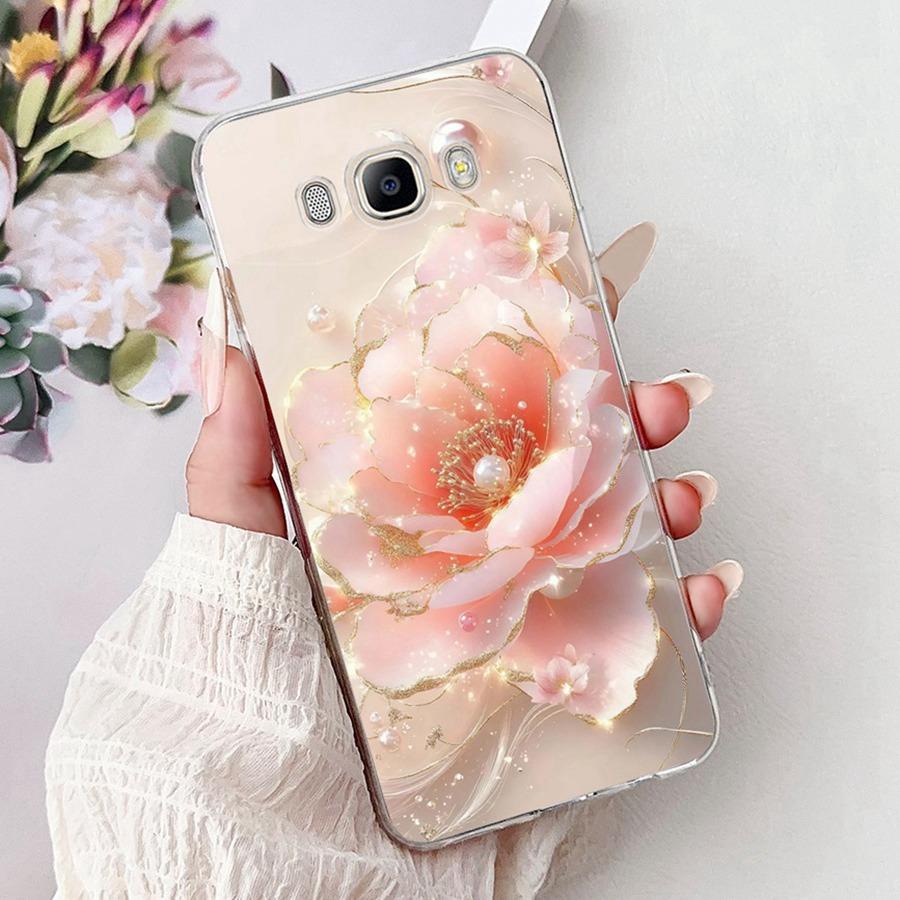 For Samsung J3 J5 J7 2016 Phone Case Back Cover Cute flower Painted TPU Cases For Samsung GalaxyJ5 2016 J510F Soft Fundas