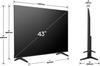 HISENSE 43A6Q - 43" LED TV (108 Cm) - 4K UHD 3840x2160 - HDR10+ - Smart TV - 3xHDMI 2.1 - WiFi
