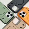 Thin Ring Magnetic Two-Tone Case for iPhone 17 Pro with Skin-Feel, Compatible with iPhone 16 and 15